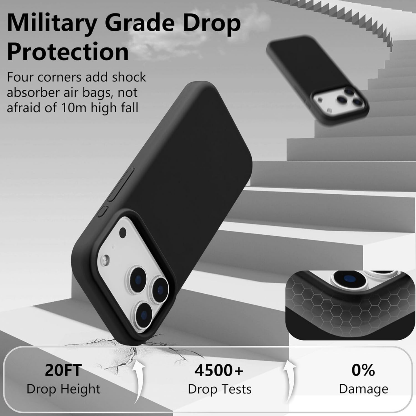 UPTECH 1 Liquid Silicone Case for iPhone 14 15 16 17 Series