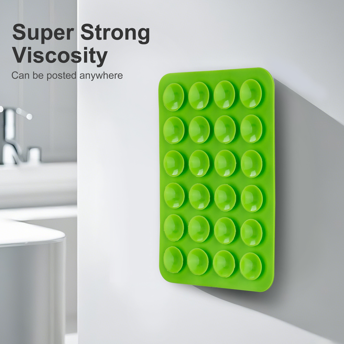 UpTech 1 Silicone Phone Sticky Grip Pad – Strong Suction Phone Case Mount for iPhone & Android, Hands-Free Reusable Grip for Selfies, Videos & Desk Use