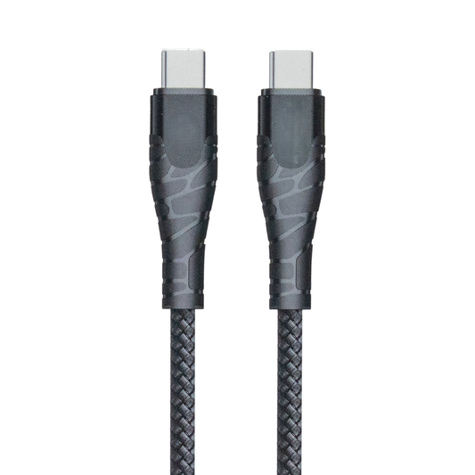 UpTech 1 USB-C to USB-C Braided Fast Charging Cable, PD 60W, 480Mbps Data Transfer, for iPhone 15/16, iPad, MacBook, Samsung Galaxy, Tablets, Laptops, 5ft, Black/White