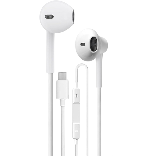 USB-C Wired Earphones with Mic & Volume Control, HiFi Stereo Type-C Headphones Compatible with Apple iPhone, Samsung Galaxy, Google Pixel & iPad Pro