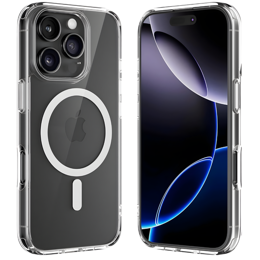 Clear Magnetic Case for iPhone 16 Pro Max – MagSafe Compatible, Anti-Yellowing & Shockproof Slim Protective Cover