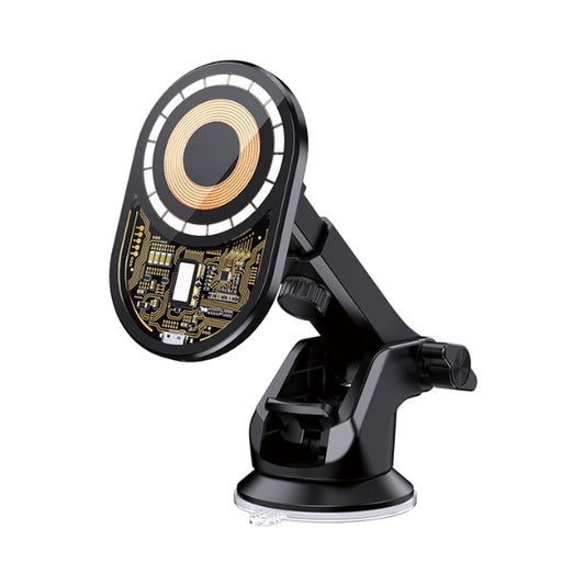 Magnetic Car Phone Mount with Wireless Charging – Adjustable Dash & Windshield Holder