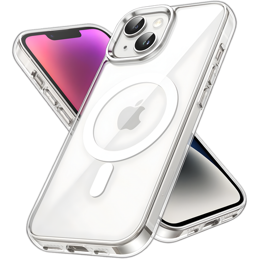 Clear Magnetic Case for iPhone 14 Plus, MagSafe Compatible, Anti-Yellowing, Shockproof Slim Protective Cover