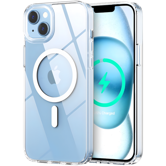Clear Magnetic Case for iPhone 15 Plus – MagSafe Compatible, Anti-Yellowing & Shockproof Slim Protective Cover