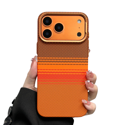 UpTech 1 MagSafe Compatible Case for iPhone 17 Pro & 17 Pro Max – Slim Textured Finish, Shock-Resistant Protective Phone Cover (Orange Gradient)