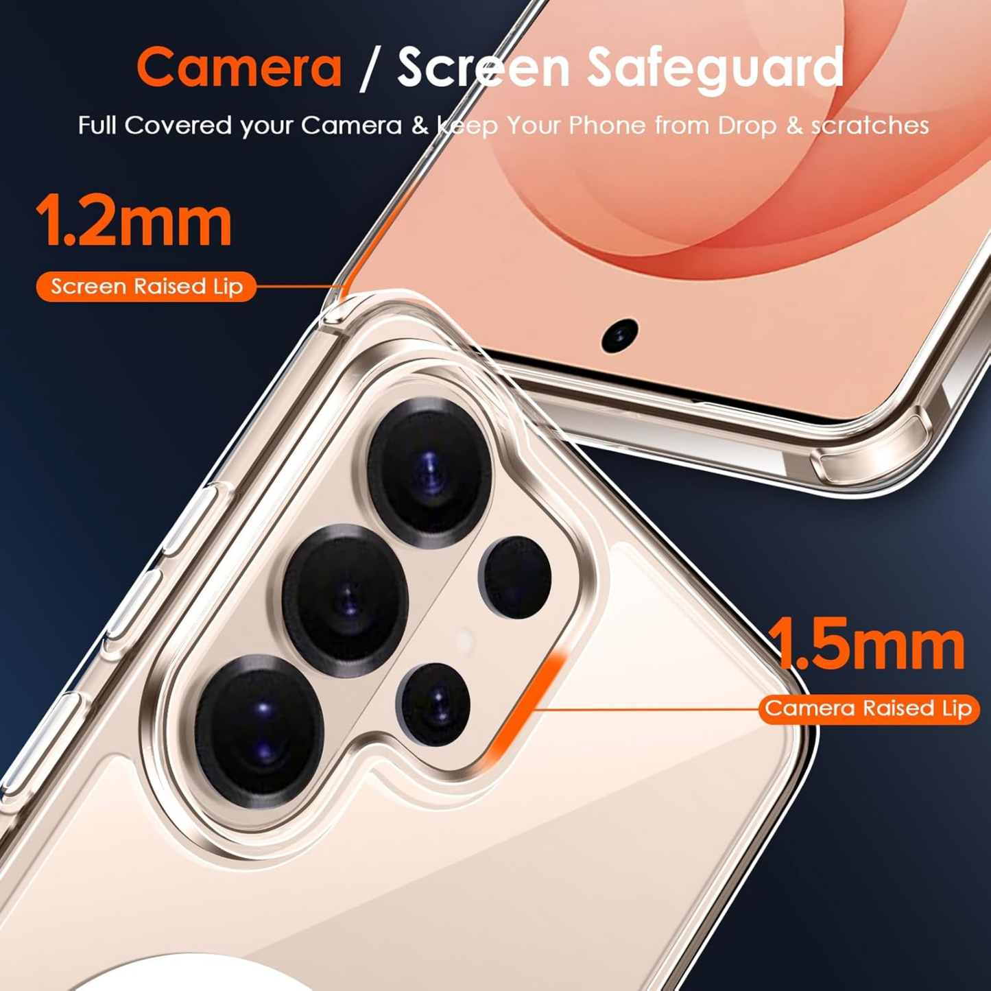 Magnetic Clear Case for Samsung Galaxy S26, S26 Plus, S26 Ultra – Slim Shockproof Transparent Protective Cover