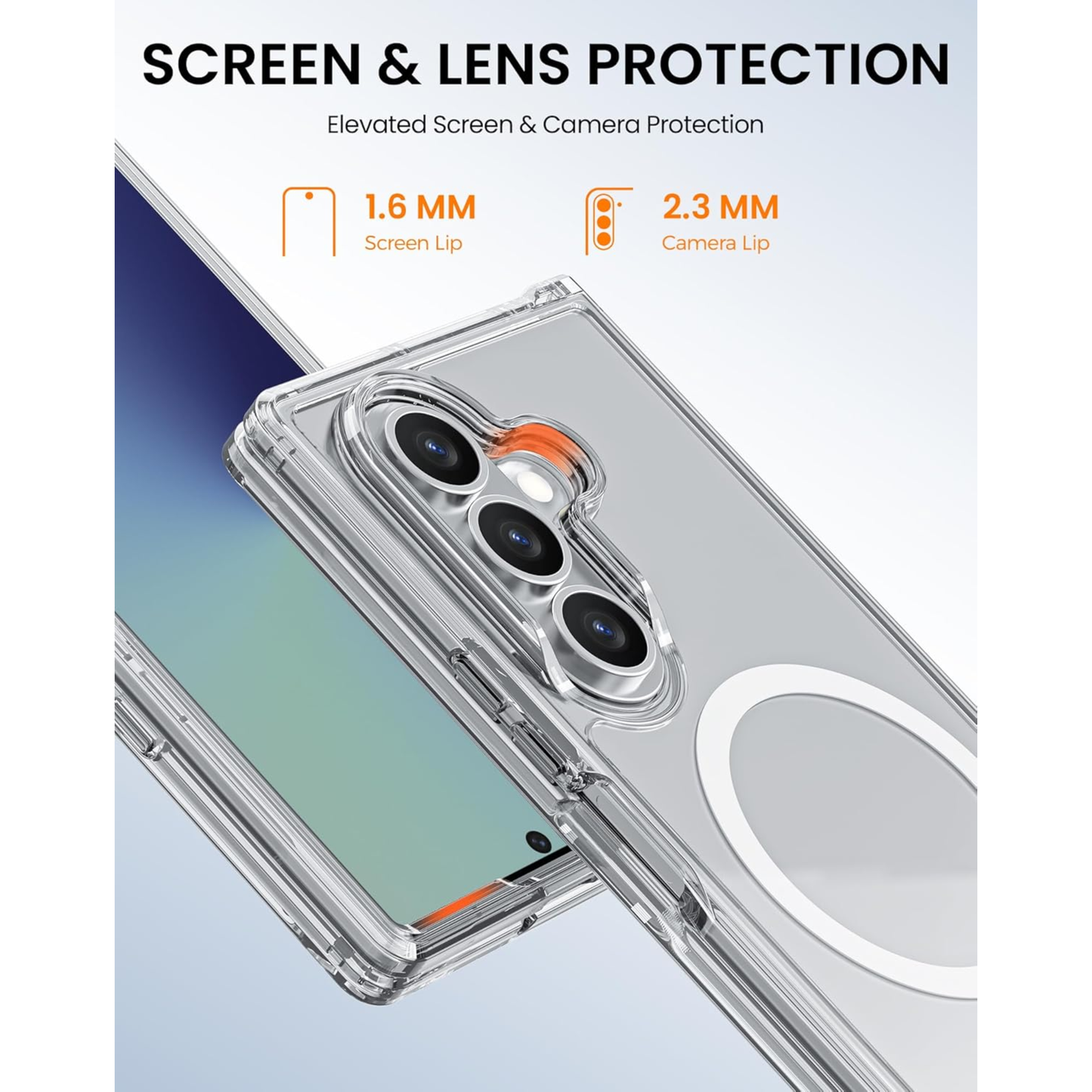 UPTECH 1 Magnetic Clear Phone Case – Shockproof Transparent Cover, Strong Magnet, Anti-Scratch, Full Protection for Samsung Galaxy Z Flip 6, Z Fold 6, Z Flip 7 & Z Fold 7