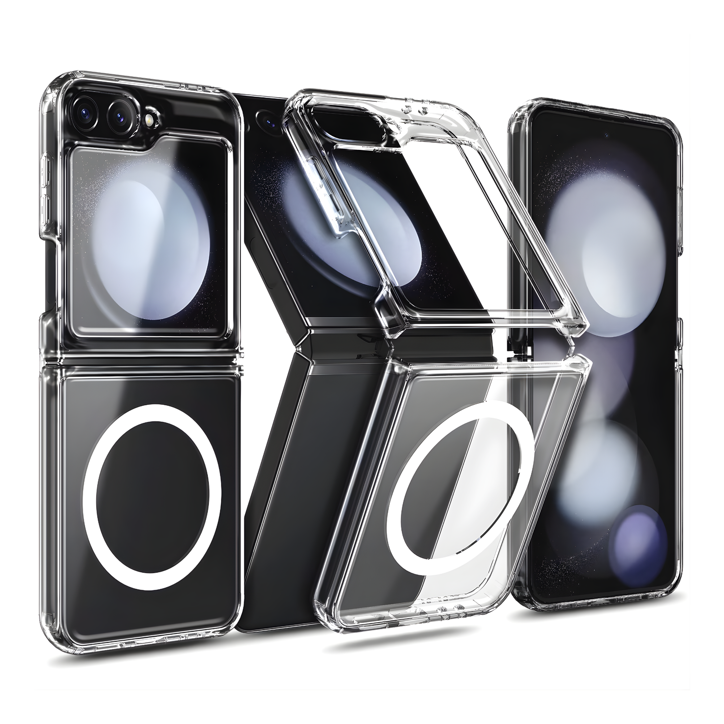 UPTECH 1 Magnetic Clear Phone Case – Shockproof Transparent Cover, Strong Magnet, Anti-Scratch, Full Protection for Samsung Galaxy Z Flip 6, Z Fold 6, Z Flip 7 & Z Fold 7