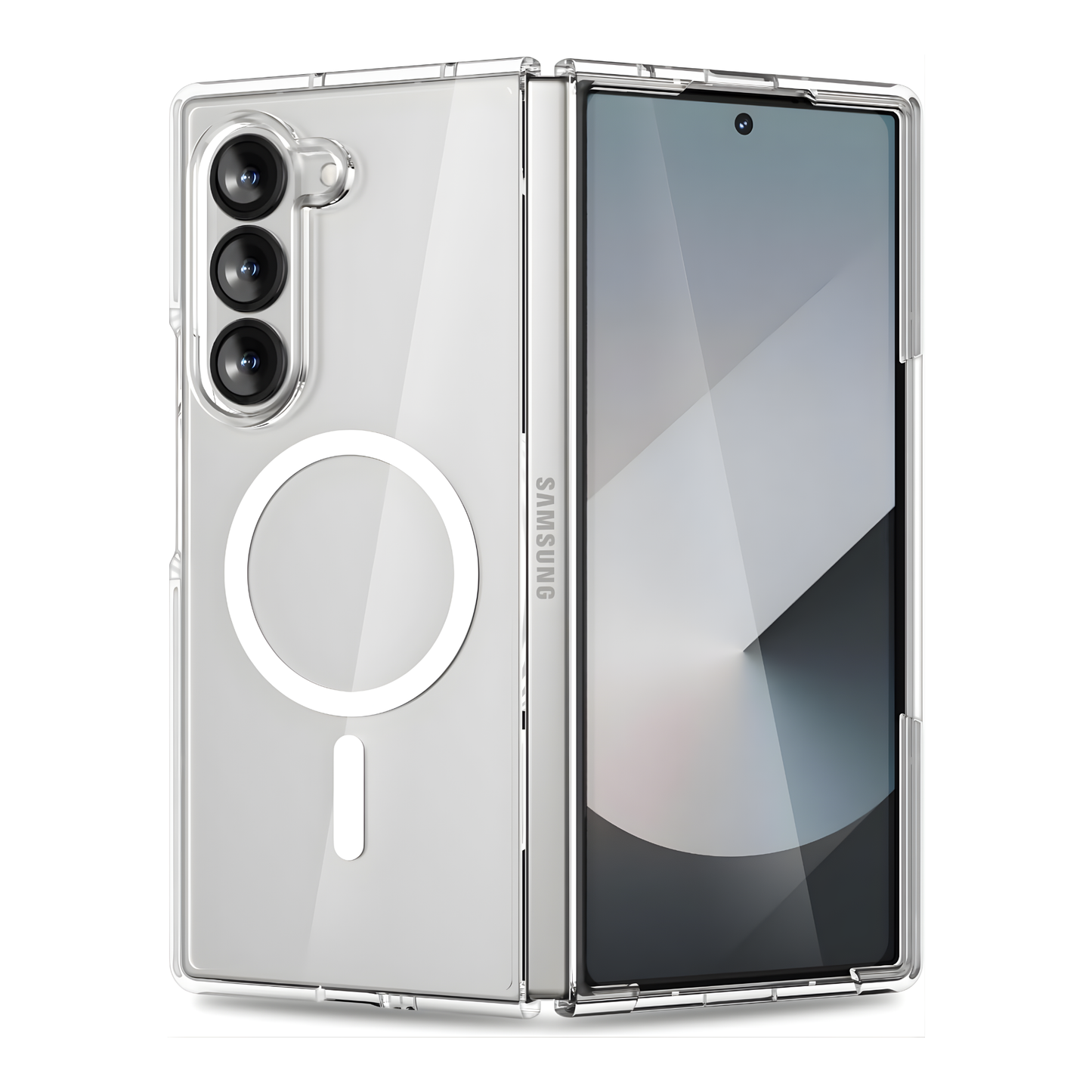 UPTECH 1 Magnetic Clear Phone Case – Shockproof Transparent Cover, Strong Magnet, Anti-Scratch, Full Protection for Samsung Galaxy Z Flip 6, Z Fold 6, Z Flip 7 & Z Fold 7